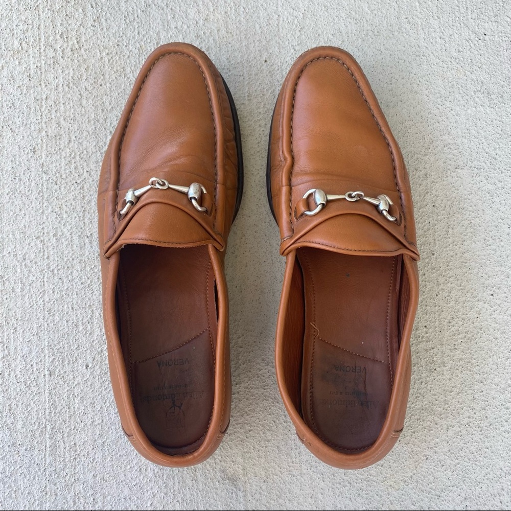 Allen Edmonds Verona Italian Loafers Men’s Size 8.5 D Saddle Tan Walnut Horsebit - Picture 5 of 11